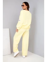 Dámská souprava máslo mikina + kalhoty žlutý