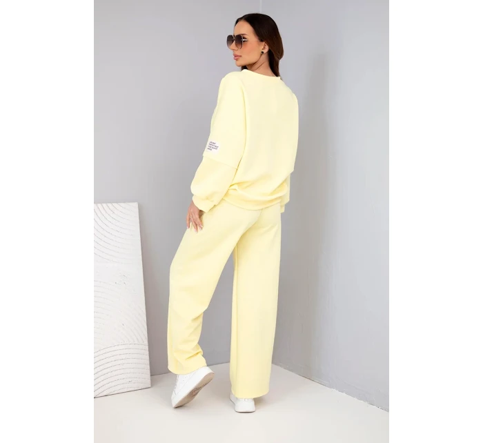 Dámská souprava máslo mikina + kalhoty žlutý