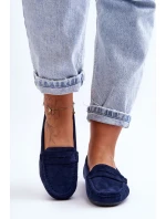 Dámské semišové mokasíny modré model 21625535 - Boto
