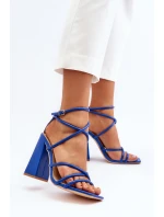 Moderní Sandály Na Podpatku Modré model 21650112 - Boto Moderní Sandály Na Podpatku Modré model 21650112 - Boto