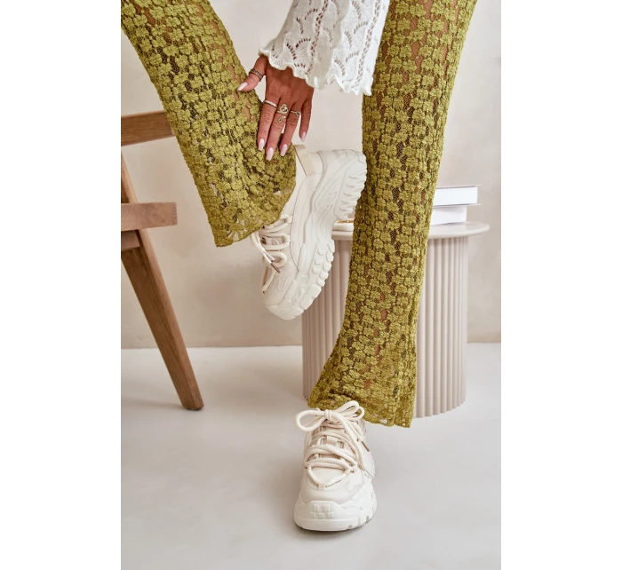 Dámské tenisky na masivní světle béžové model 21667369 - Boto Dámské tenisky na masivní světle béžové model 21667369 - Boto