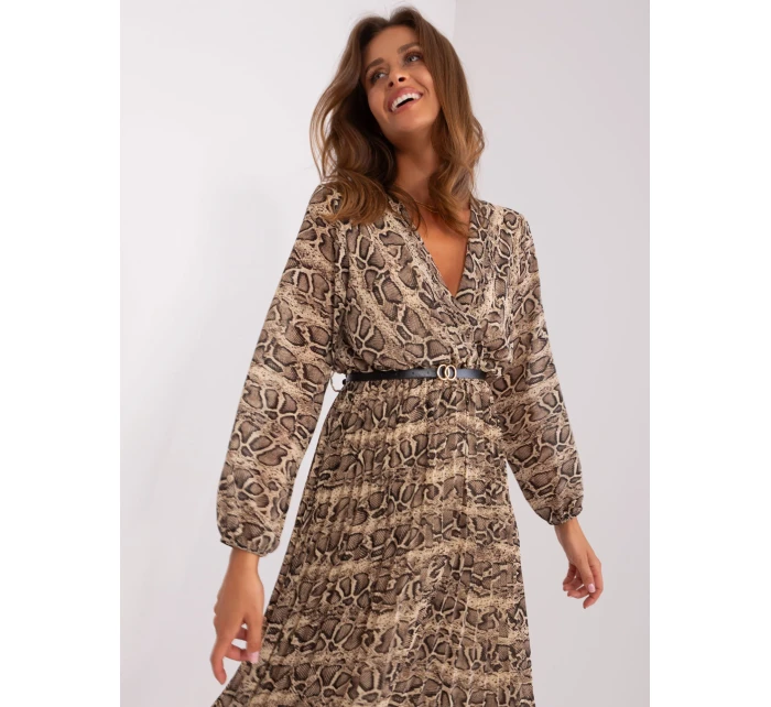 Šaty DHJ SK 10536N 5.03P černá a béžová