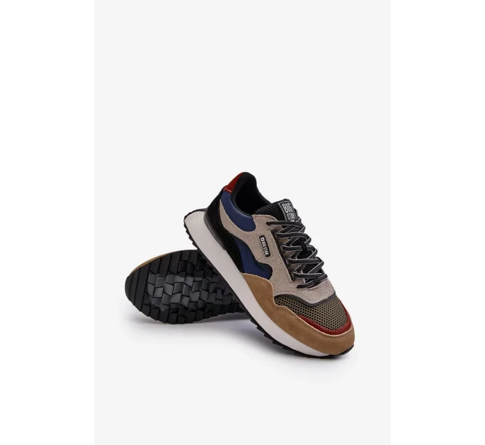 Pánské tenisky Big Star Memory Foam System Béžová-Modrá