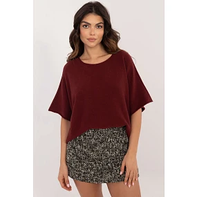 Svetr s krátkým rukávem model 202702 Italy Moda Svetr s krátkým rukávem model 202702 Italy Moda