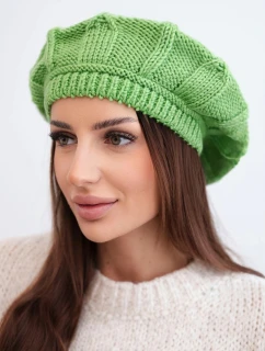 Dámská zimní vlněná čepice baret model 21896598 zelená - K-Fashion