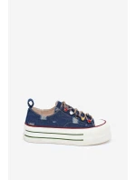 Dámské Tenisky Na Platformě GOE RR2N4103 Tmavě Modré Dámské Tenisky Na Platformě GOE RR2N4103 Tmavě Modré