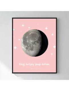 Personalizovaný plakát v rámu - 40x50 - měsíční fáze