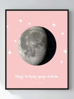 Personalizovaný plakát v rámu - 40x50 - měsíční fáze