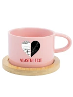 Personalizovaný keramický hrníček Makronka - dvě mapy jako srdce