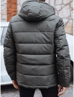 Pánská prošívaná zimní bunda s kapucí FashionStreet graphite TX5053