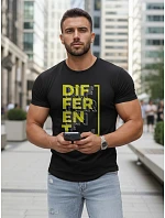 Koszulka męska casual z nadrukiem czarna model 22144383 - FashionStreet