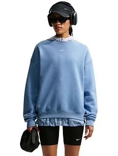 Dámská mikina Nike Studio Fleece, modrá, IM8082 486