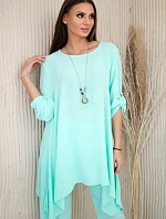 Sada halenky + kalhot s přívěskem světlá máta