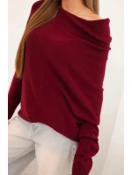 Dámský asymetrický svetr z viskózy model 21418456 - K-Fashion