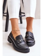 Dámské kožené mokasíny černé model 21633347 - SERGIO LEONE