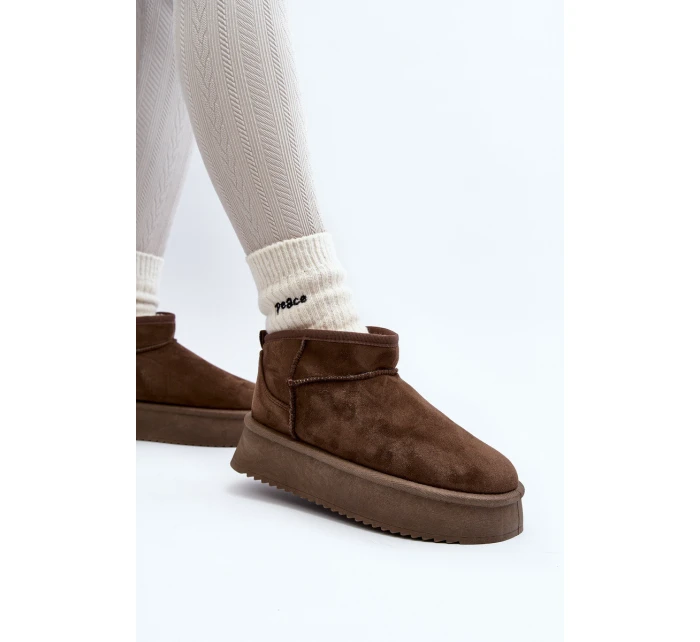 Dámské zimní boty na tlusté podrážce tmavě zelené model 21645988 - Boto Dámské zimní boty na tlusté podrážce tmavě zelené model 21645988 - Boto