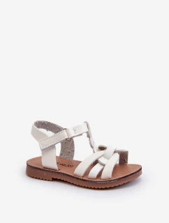 Dětské sandálky se suchým zipem bílé model 21663723 - Boto
