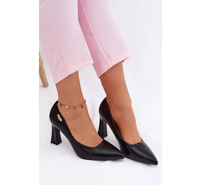 Elegantní Lodičky na Podpatku Vinceza 62276 Černé