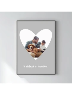 Plakát v rámu - 50x70 - výřez fotky na podkladu 