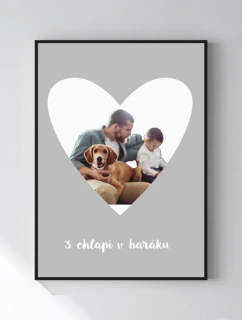 Plakát v rámu - 50x70 - výřez fotky na podkladu 