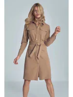 Dámské šaty M706 hnědé - Figl