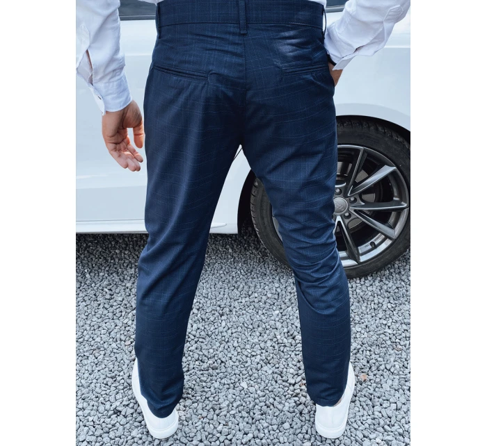 Pánské tmavě modré kalhoty FashionStreet chinos UX4393
