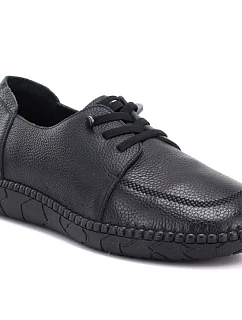 Pohodlné černé dámské kožené polobotky Jezzi model 22355132