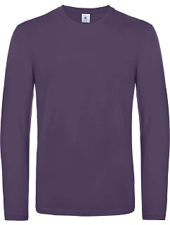 B&C #E190 LSL Tričko s dlouhým rukávem z těžké bavlny 01.007T urban purple
