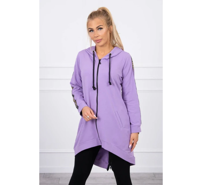 Mikina se zipem na zádech tmavě fialová