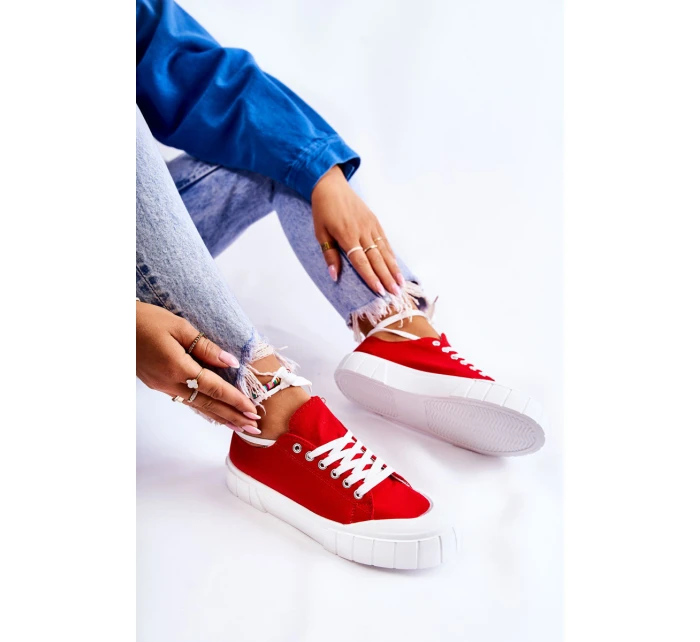 Dámské Tenisky na platformě Červené Comes Dámské Tenisky na platformě Červené Comes