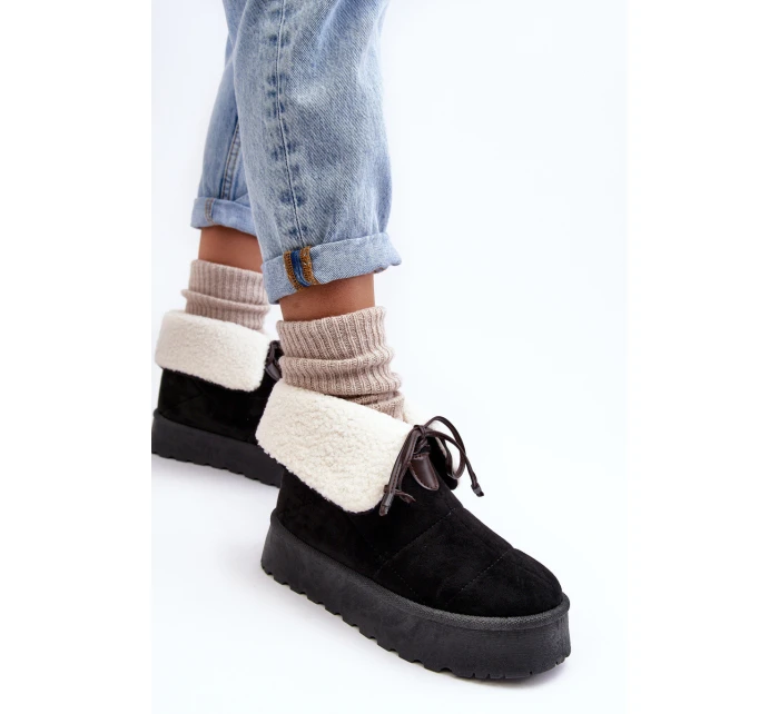 S Kožešinou Černé model 21635501 - Boto