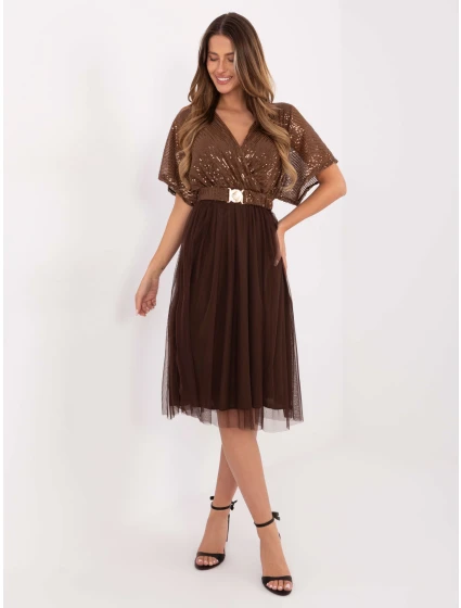 Sukienka MI SK model 21724545 brązowy - FPrice