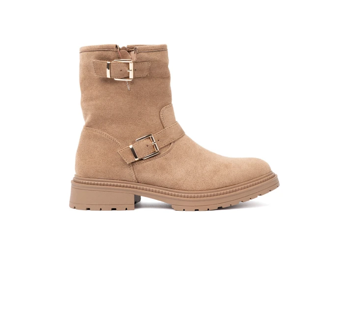 Výborné Karmelowy dámské kotníčkové boty na plochém podpatku Výborné Karmelowy dámské kotníčkové boty na plochém podpatku