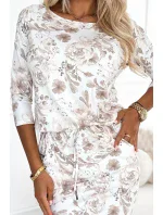 13-162 Sportovní šaty s kapsami a vázáním - BEAN FLOWERS 13-162 Sportovní šaty s kapsami a vázáním - BEAN FLOWERS