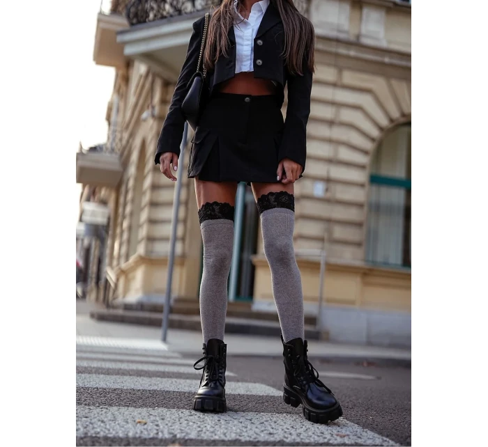 Ponožky Milena 1085 s širokou krajkou 37-41 Ponožky Milena 1085 s širokou krajkou 37-41