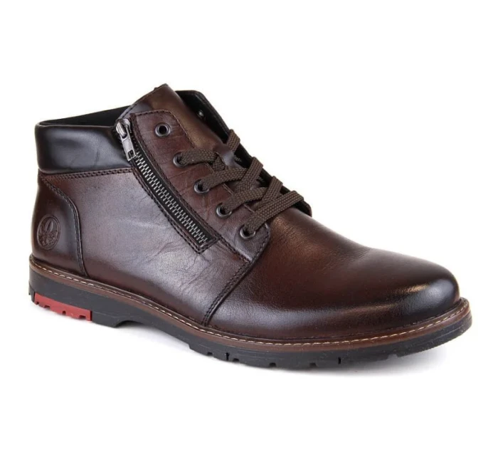 Kožené pohodlné zateplené boty M model 20539794 brown - Rieker
