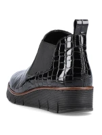 Kožené boty z hadí kůže Rieker W R474 černé Kožené boty z hadí kůže Rieker W R474 černé