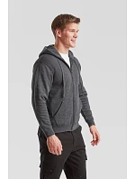 Fruit of the Loom Classic Hooded Sweat Jacket Mikina s kapucí 16.2062 heather grey Fruit of the Loom Classic Hooded Sweat Jacket Mikina s kapucí 16.2062 heather grey
