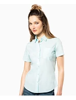 Kariban K 548 Popelínová halenka "Judith" s krátkým rukávem 20.K548 bright turquoise Kariban K 548 Popelínová halenka "Judith" s krátkým rukávem 20.K548 bright turquoise