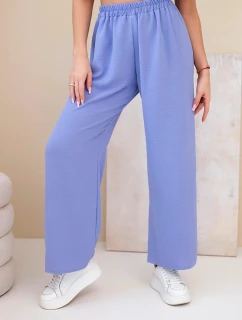Kalhoty s širokým nohavicí fialové