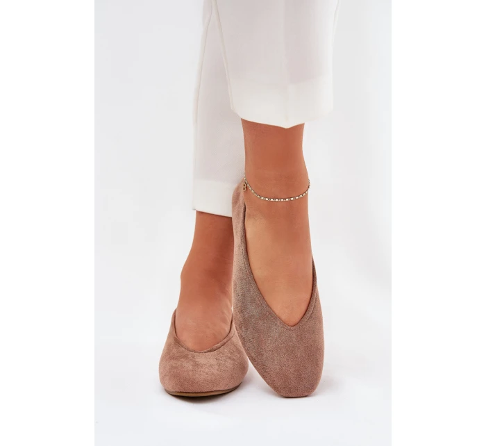 Klasické Baletky Z Eko Semiše Khaki model 21687293 - Boto