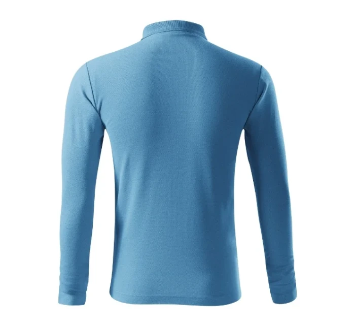 Pique Polo LS polokošile pánská azurově modrá