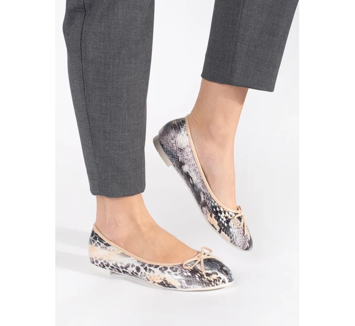 Trendy dámské baleríny se zvířecím motivem bez podpatku Trendy dámské baleríny se zvířecím motivem bez podpatku