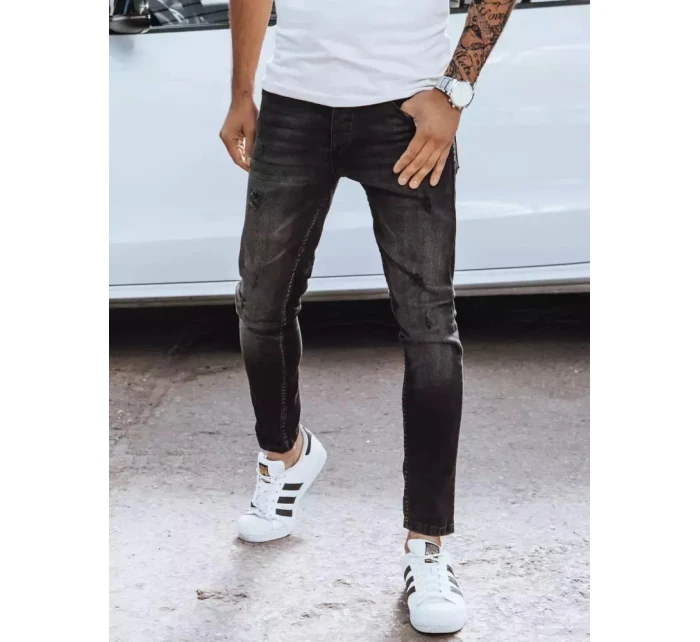 Pánské černé džínové kalhoty FashionStreet UX3830 Pánské černé džínové kalhoty FashionStreet UX3830