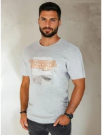 Pánské šedé tričko s potiskem Dstreet RX5488 Pánské šedé tričko s potiskem Dstreet RX5488