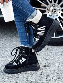 Dámské zateplené trekové boty COZYLOFT černé FashionStreet ZY0555