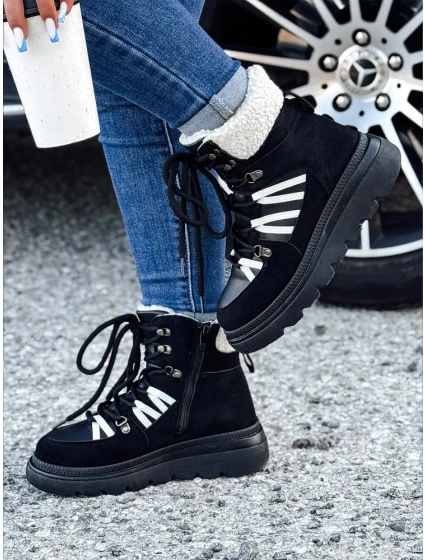 Dámské zateplené trekové boty COZYLOFT černé FashionStreet ZY0555