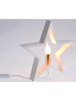 DEKORATIVNÍ HVĚZDA S LED OSVĚTLENÍM 35CM BÍLÁ