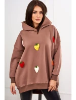 Zateplená mikina s model 19049180 motivem mocca - K-Fashion Zateplená mikina s model 19049180 motivem mocca - K-Fashion