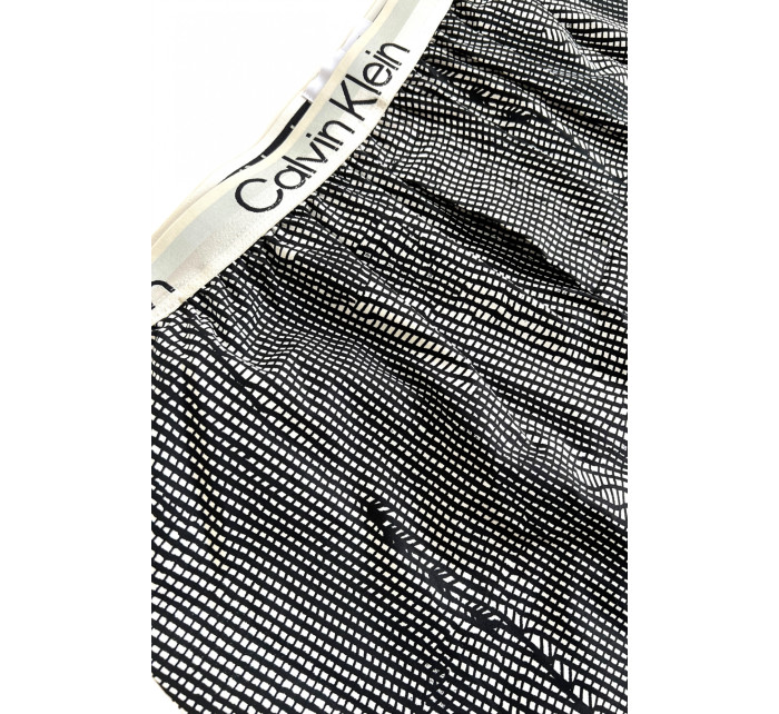 Pánské pyžamové šortky 000NM2179E C6S černo-bílé - Calvin Klein